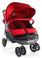 Joovy-Scooter-X2-Double-Stroller,-Side-by-Side-Stroller,-Stroller-for-Twins,-Large-Storage-Basket,-Red Joovy-Scooter-X2-Double-Stroller,-Side-by-Side-Stroller,-Stroller-for-Twins,-Large-Storage-Basket,-Red