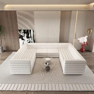 126-inch-U-Shaped-Modern-White-Boucle-Modular-Sectional-Sofa-for-8-Seaters