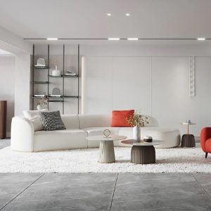 134-inch-Curved-White-Sectional-Sofa-Upholstered-5-Seater-Floor-Sofa-Faux-Fur-Polyester