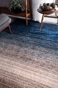 Navy-Multi-Striped-Shaggy-Area-Rug